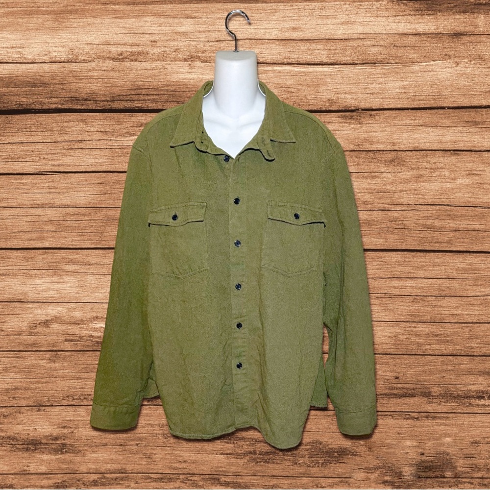 Goodfellow & Co thick army green flannel